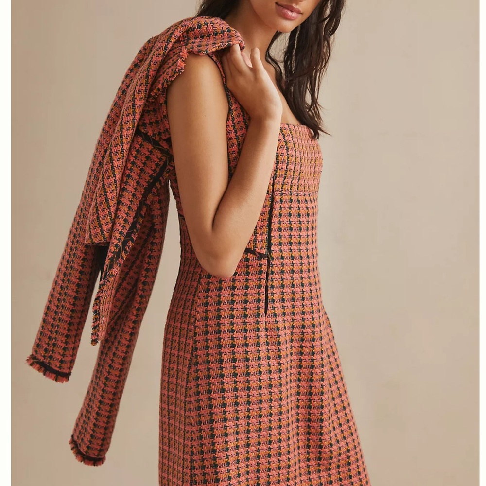 Maeve Orange and Black Mini Dress